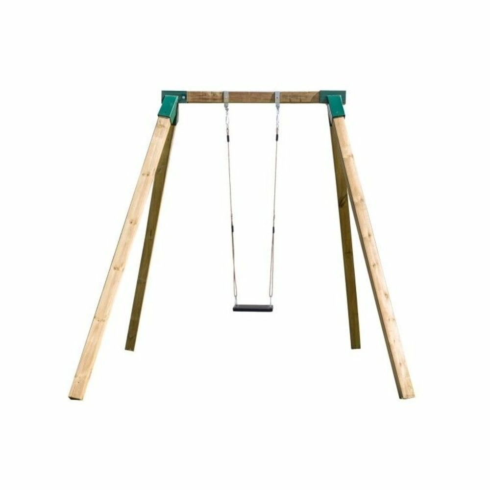 Balançoire individuelle en bois carré masgames karai deluxe adultes avec des cordes