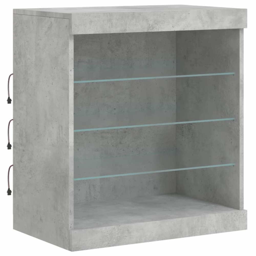 Buffet bahut commode armoire meuble de rangement organisateur cuisine salle de séjour salon avec lumières led 60,5 x 37 x 67