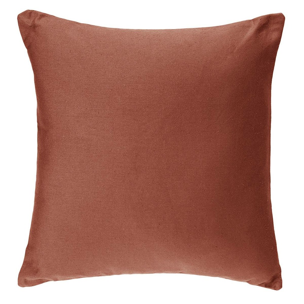 Coussin déhoussable coton - rose terracotta - 38x38 cm