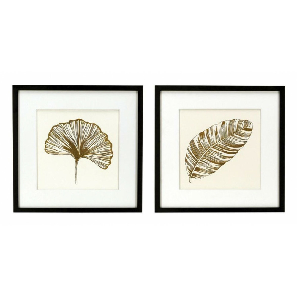 Lot de 2 tableaux décoratifs bois blanc - basique interior's