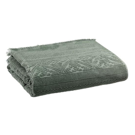 Drap de bain uni zoe thym 100 x 180 cm