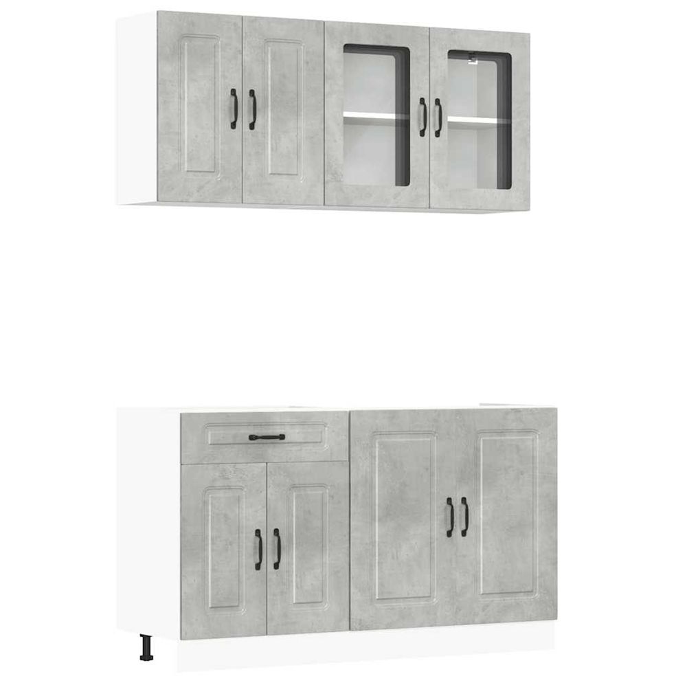 Ensemble d'armoires de cuisine 4 pcs kalmar bois d'ingénierie
