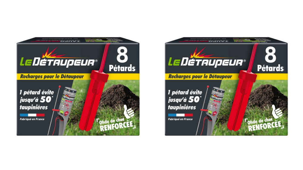 Detaupeur lot de 16 recharges pour pieges anti taupes et rats taupiers - utilisa