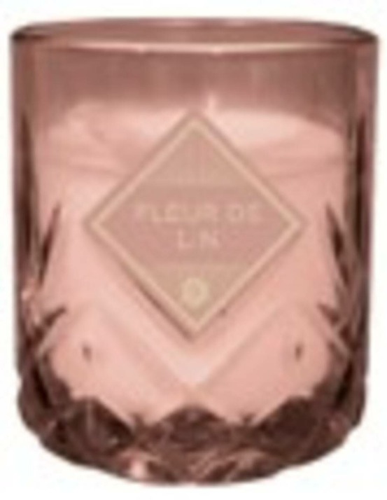Bougie parfumée en verre d9,5cm rose