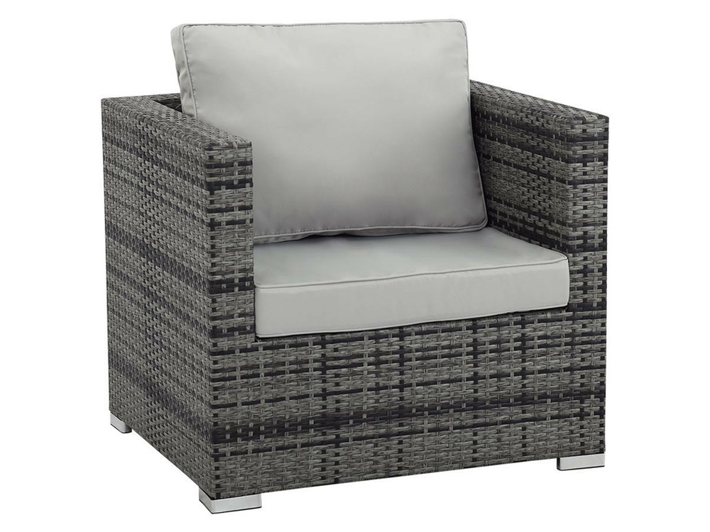 Fauteuil jardin en résine tressée Ibiza - Florida - Gris