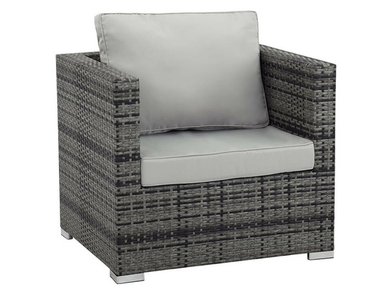 Fauteuil jardin en résine tressée Ibiza - Florida - Gris