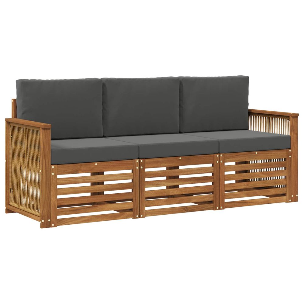 Ensembles de canapés 3 pc bois d'acacia massif