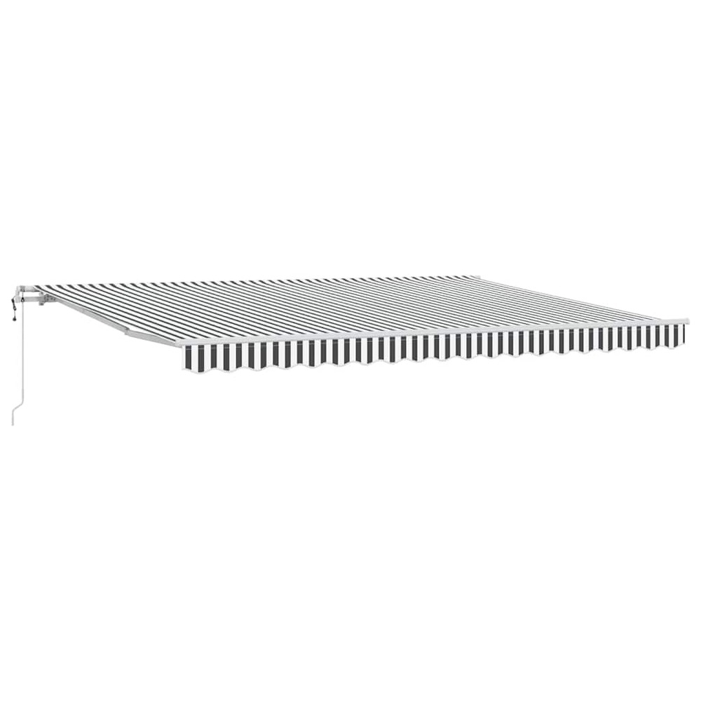 Auvent rétractable automatique anthracite et blanc 450x300 cm
