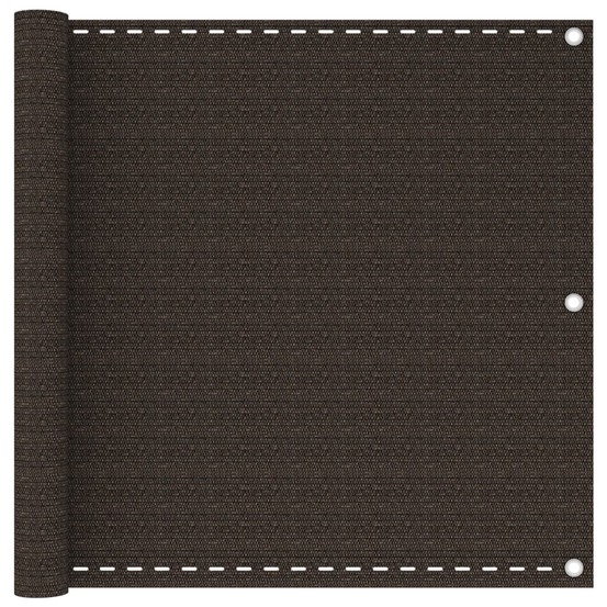 Écran de balcon brise pare vue protection confidentialité 90 x 600 cm pehd marron