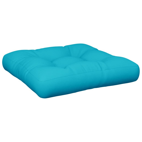 Coussin de palette turquoise 60x60x12 cm tissu