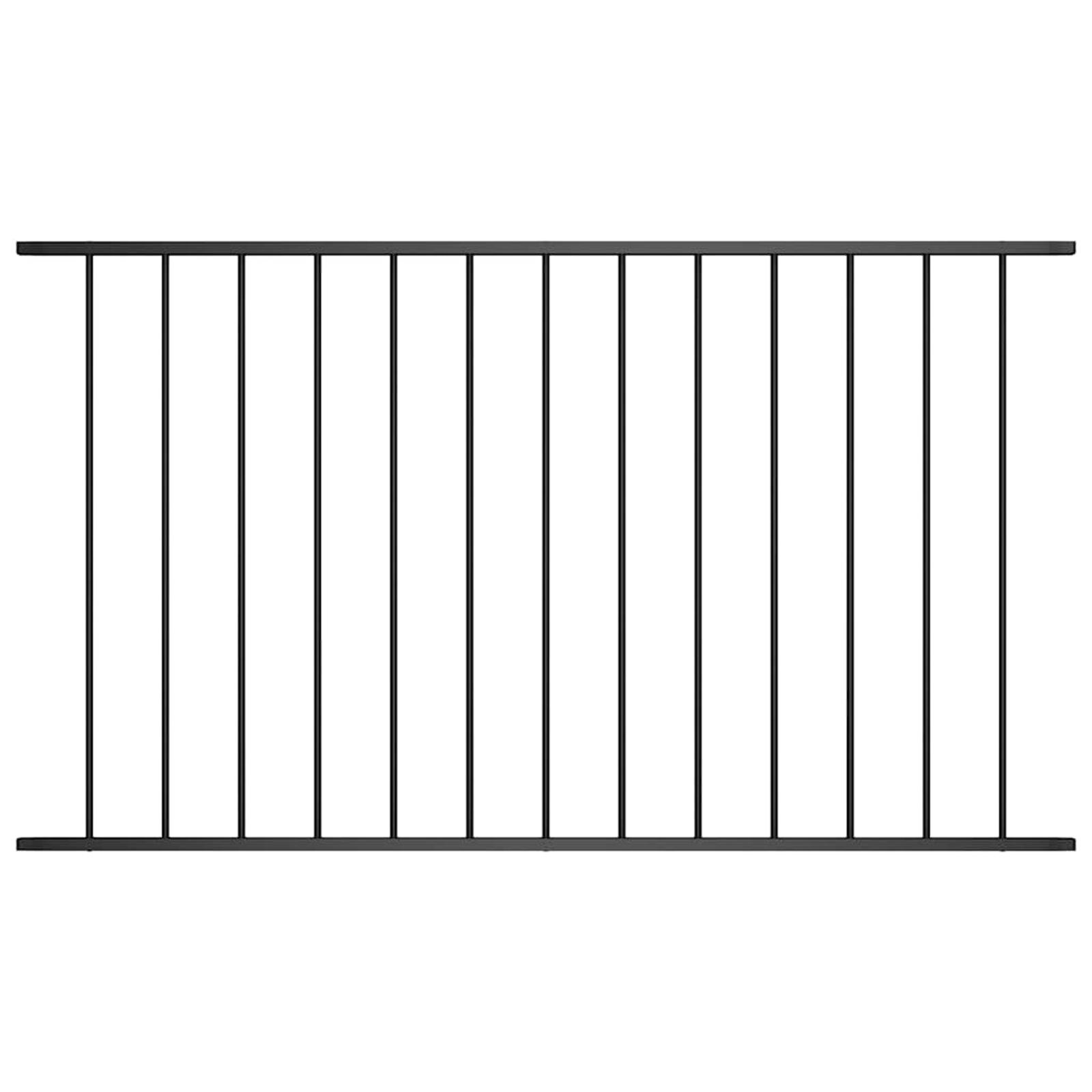 Panneau de clôture en acier thermolaqué 1,7x1,17 m noir