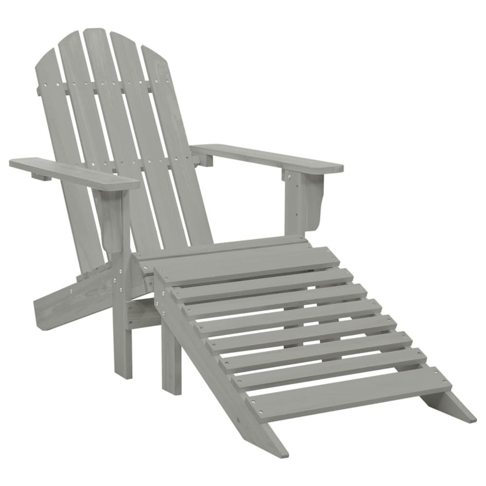 CHAISE DE JARDIN AVEC POUF B 2-(869660)