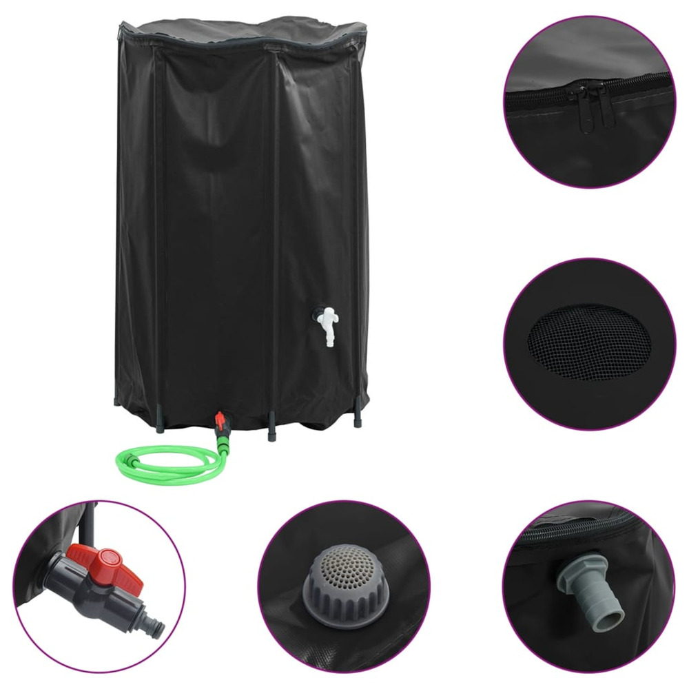 Réservoir d'eau avec robinet pliable 1000 l pvc