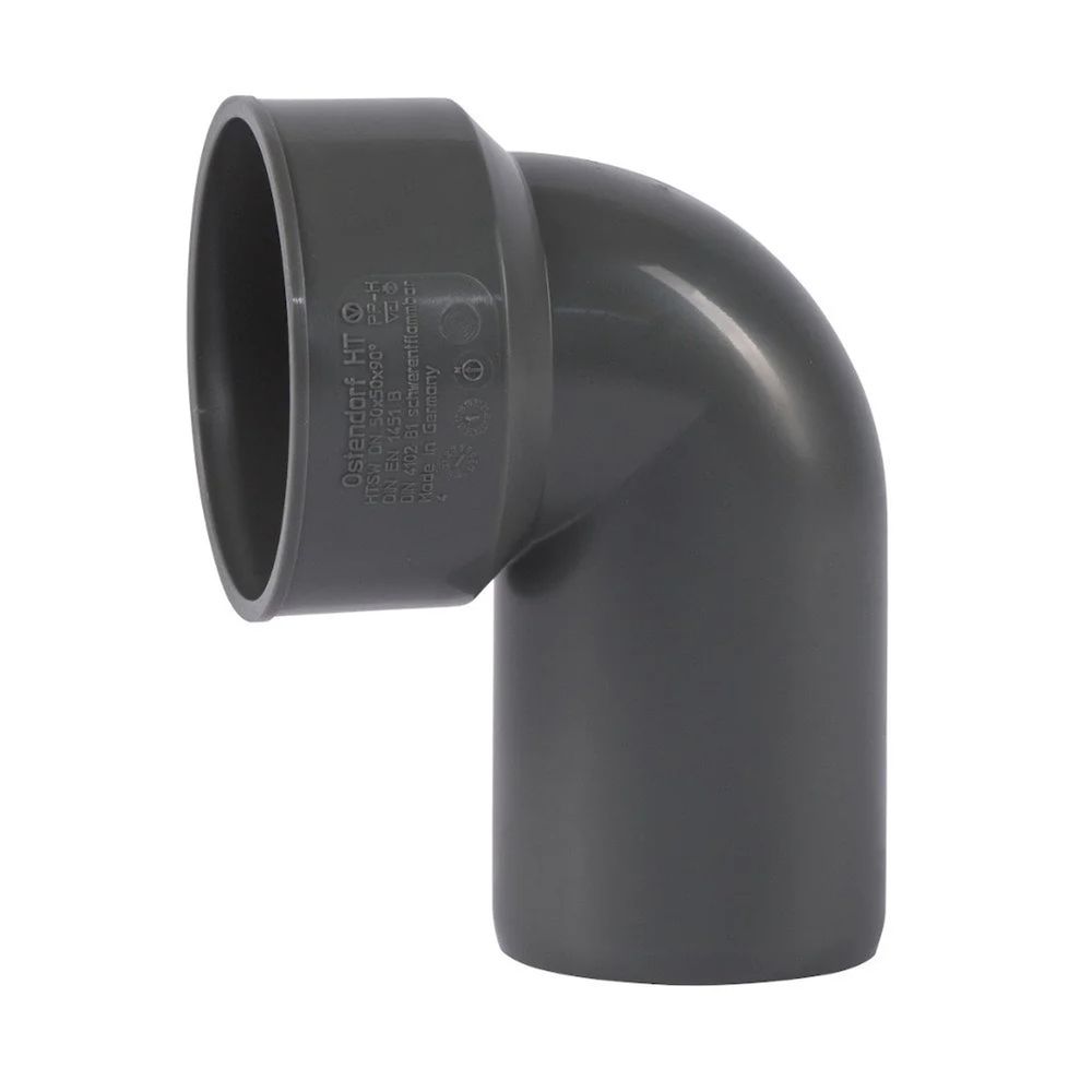 Raccord de siphon htsafesw, angle 50mm pour évacuation