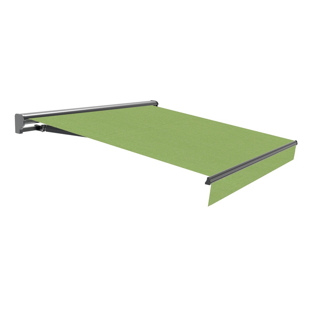 Store banne manuel 3x2,5m green – structure semi-coffre en aluminium - toile acrylique protection solaire uv