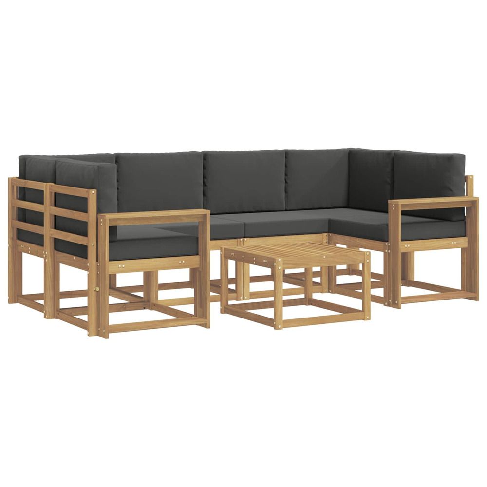 Ensemble de canapés d'extérieur 7 pc blanc et anthracite
