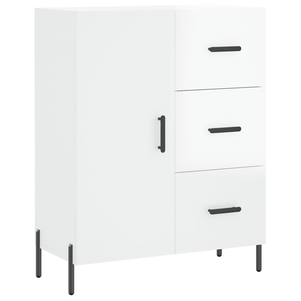 Buffet bahut commode armoire meuble de rangement organisateur cuisine salle de séjour salon brillant 69,5 x 34 x 90 cm bois d