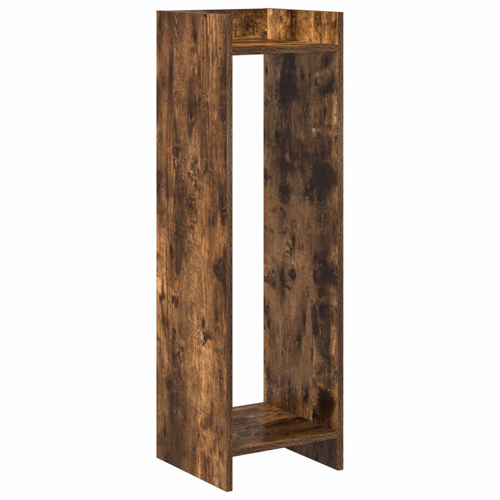 Support de plante chêne fumé 30 x 30 x 100 cm bois d'ingénierie