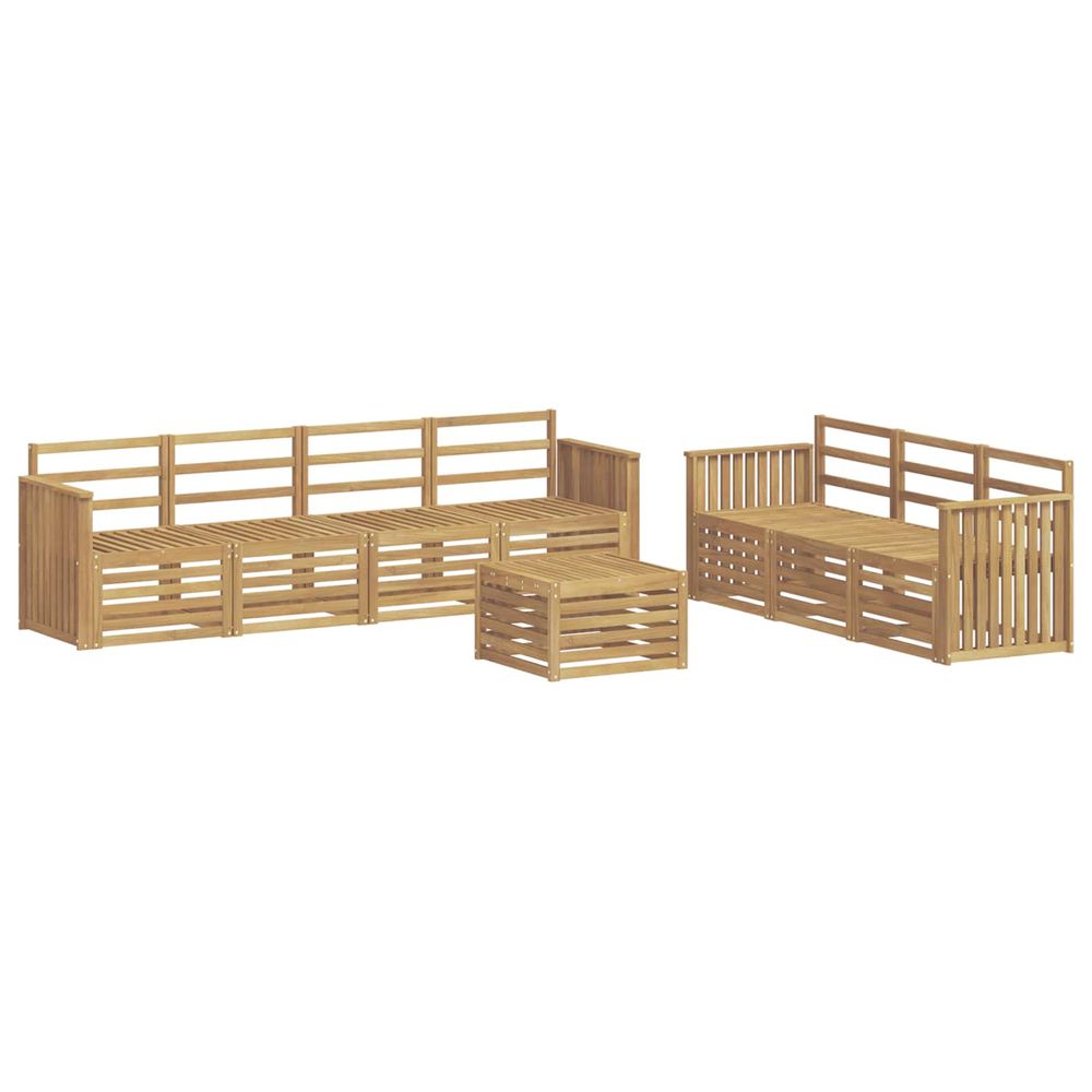 Ensembles de canapés 8 pc blanc bois d'acacia massif