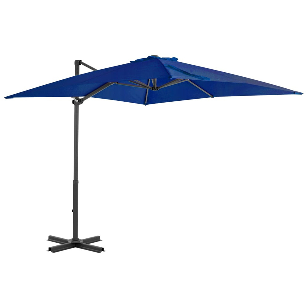 Parasol de jardin en porte-à-faux mât en aluminium bleu azuré