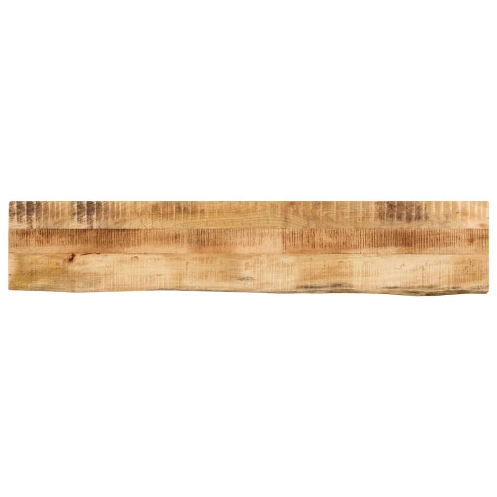 Dessus de table 140x20x3,8cm bord vif bois massif manguier brut
