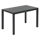 Table de jardin rectangulaire "ayora" graphite 4 places en aluminum traité en epoxy