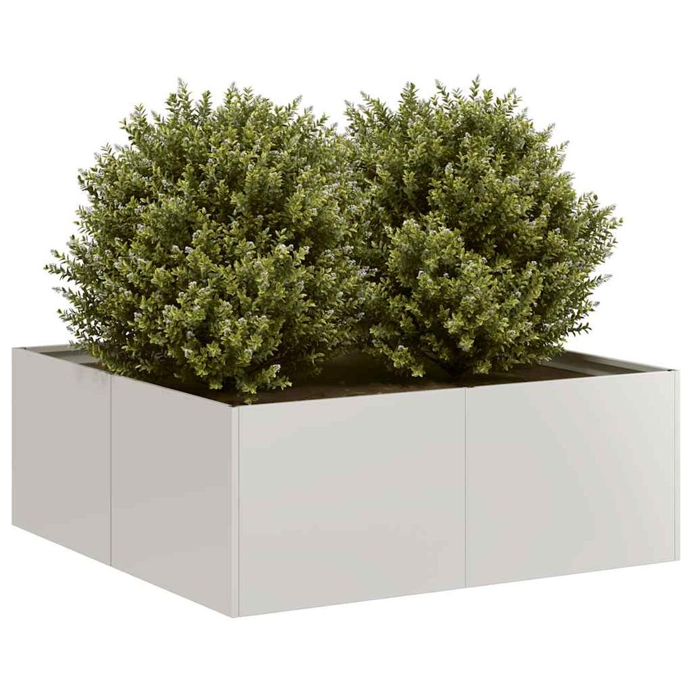 Potager carré en acier inoxydable pour jardin terrasse 80x80x30 cm