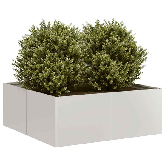 Potager carré en acier inoxydable pour jardin terrasse 80x80x30 cm