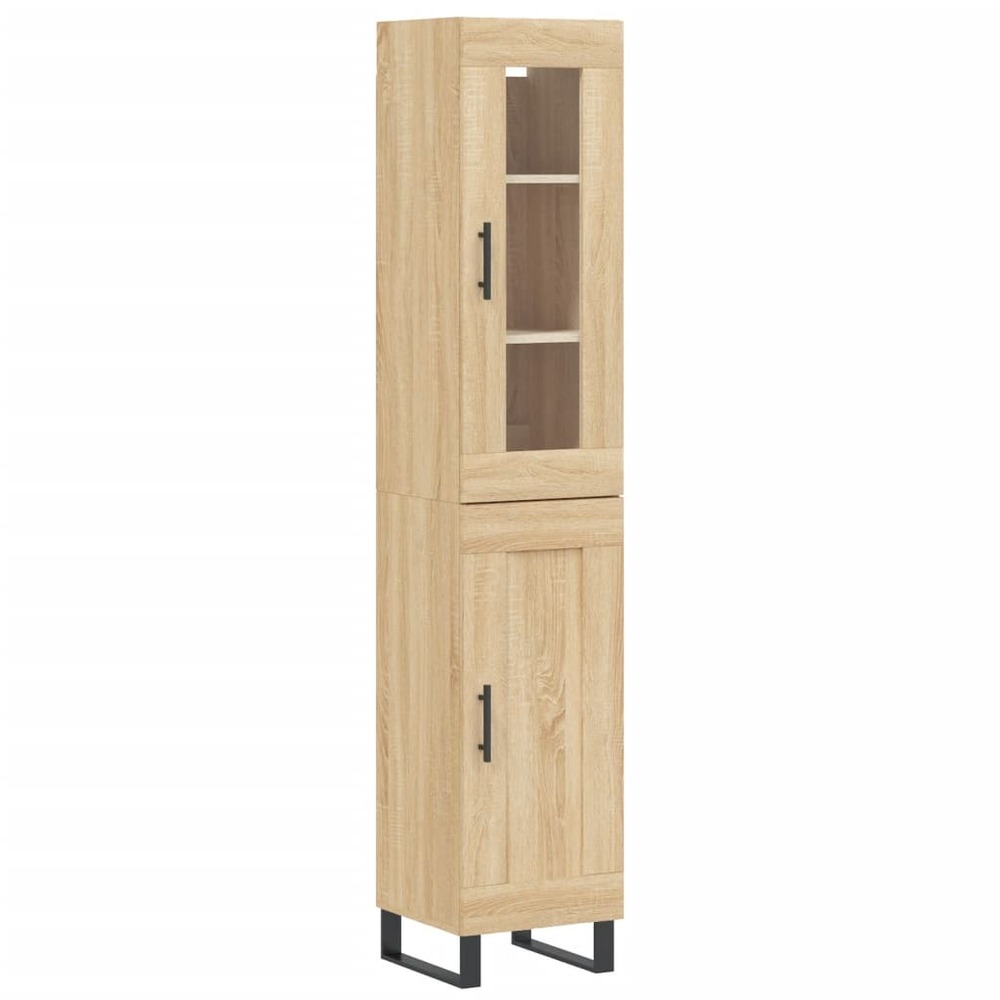 Buffet bahut commode armoire meuble de rangement organisateur cuisine salle de séjour salon haut sonoma 34,5 x 34 x 180 cm bo