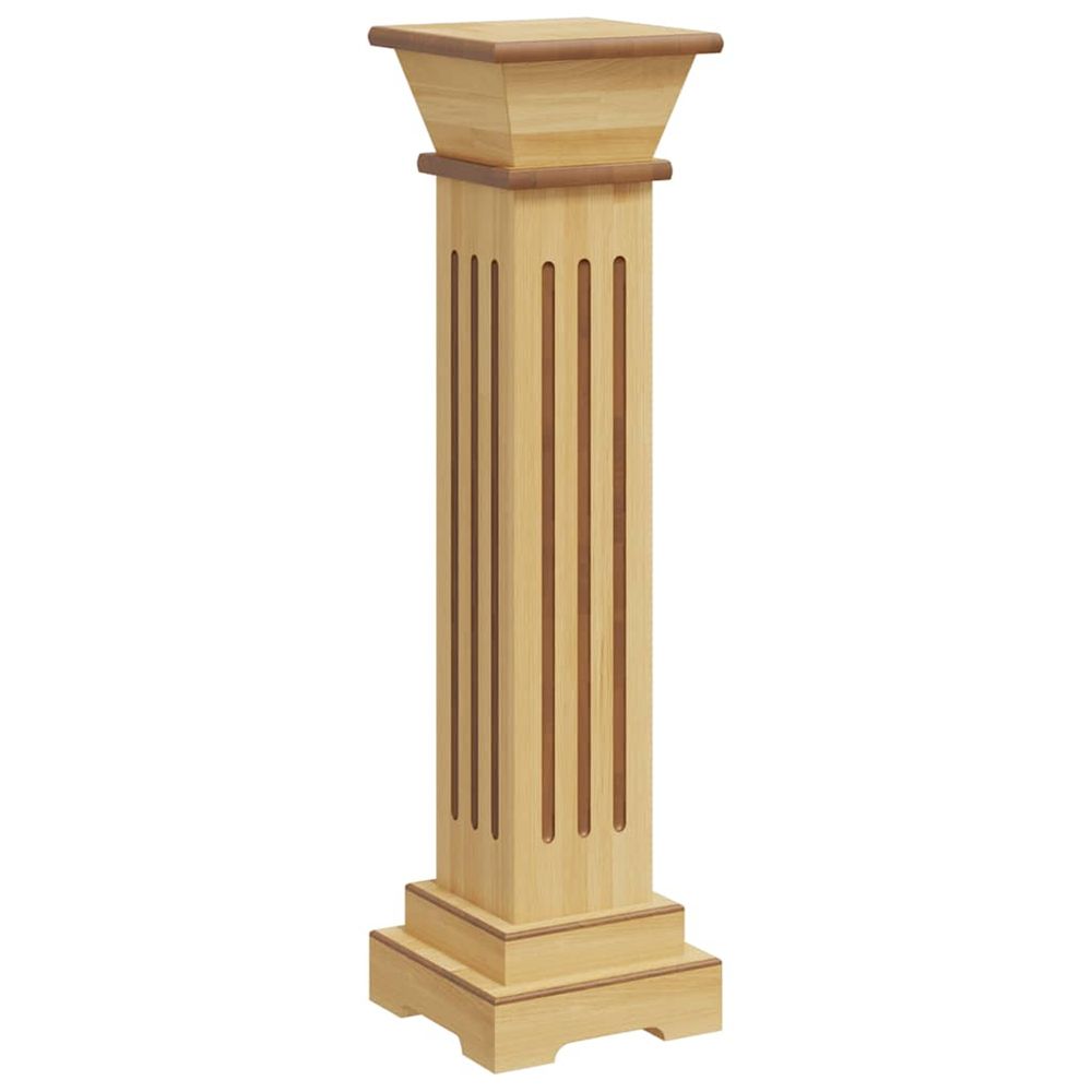 Support pilier carré à plantes bois clair 17x17x66 cm mdf