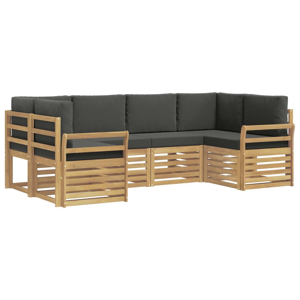 Ensemble de canapés d'extérieur 6 pc blanc et anthracite