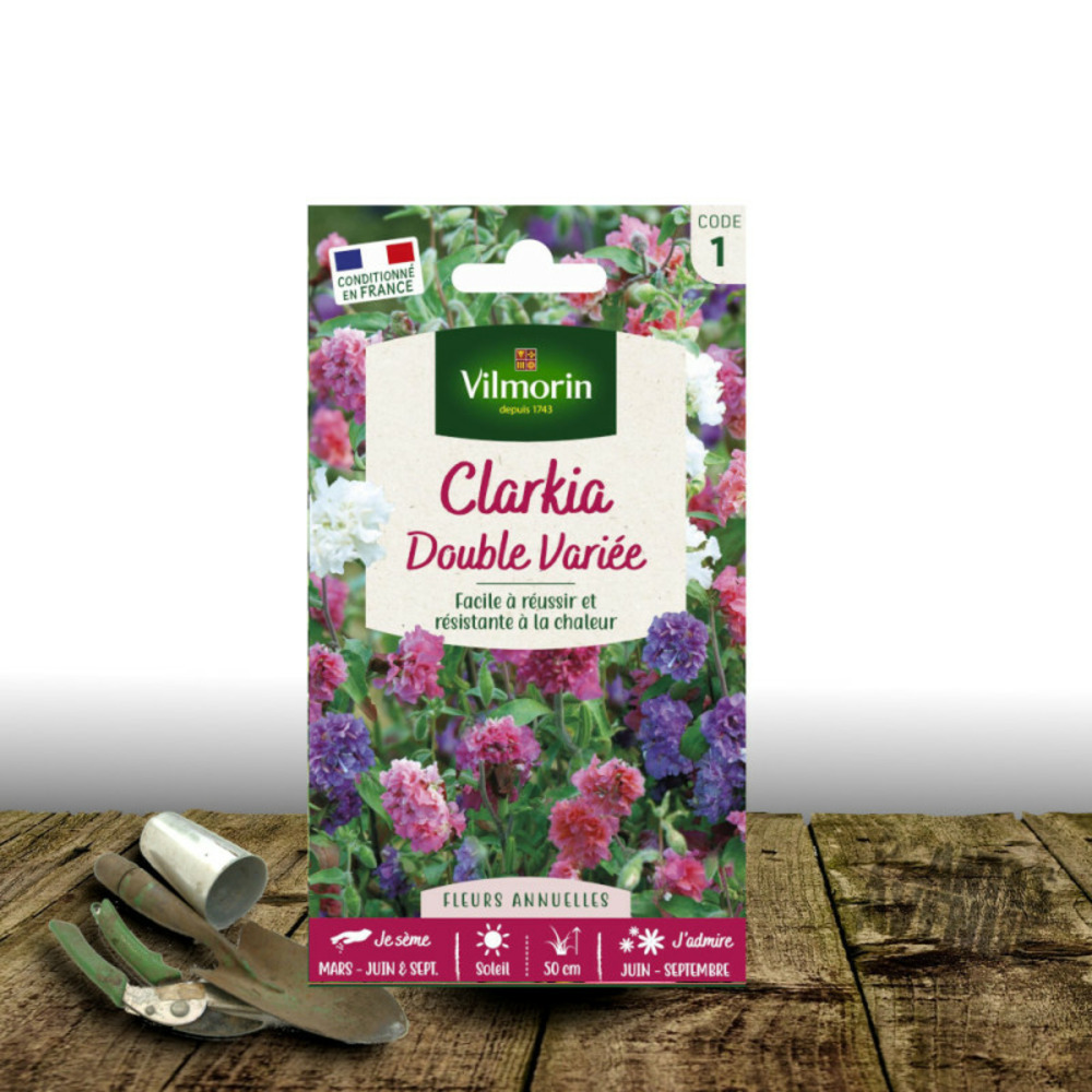 Graines de clarkia elegans double en mélange - vilmorin sachet
