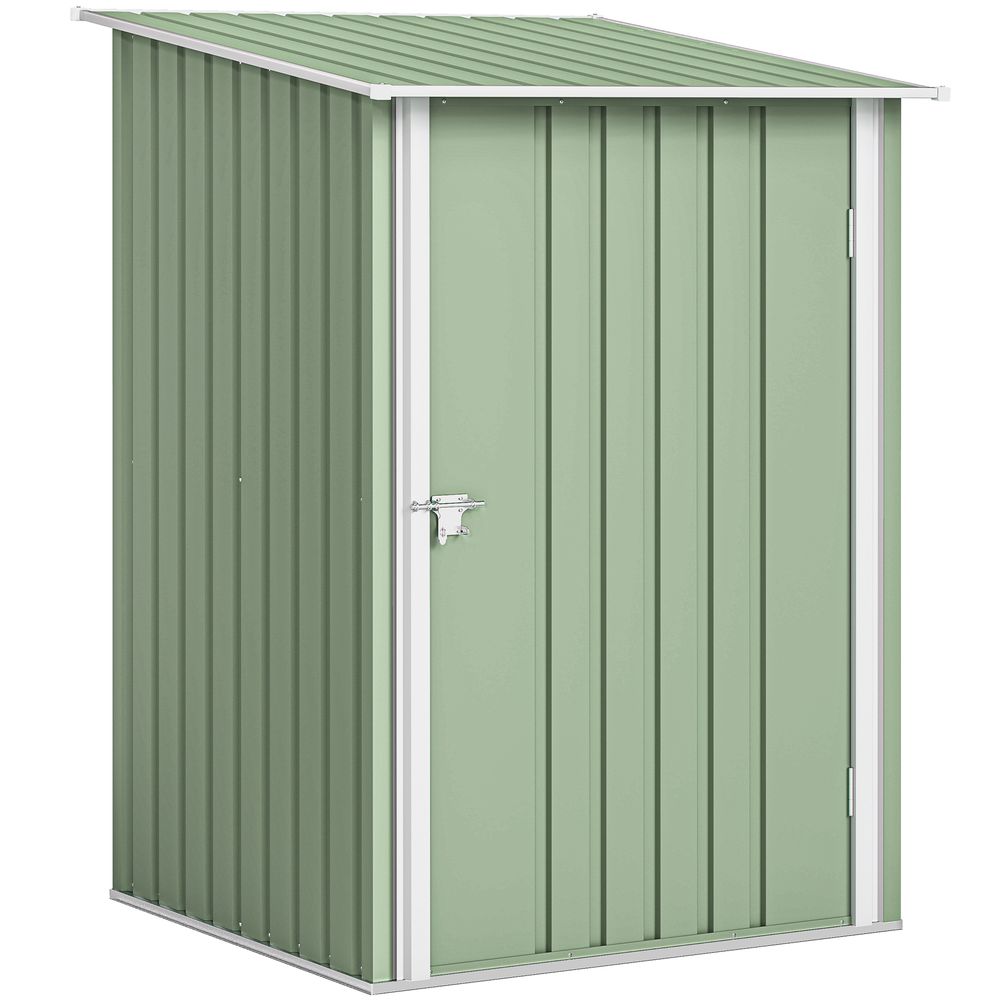 Cabane à outils acier galvanisé rangement extérieur toit incliné 100x104x160cm vert - comfortxl outdoor living