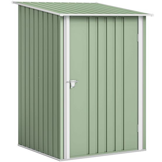 Cabane à outils acier galvanisé rangement extérieur toit incliné 100x104x160cm vert - comfortxl outdoor living