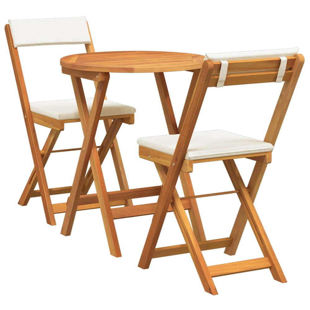 Ensemble de salle à manger pour jardin 3 pcs huile naturelle