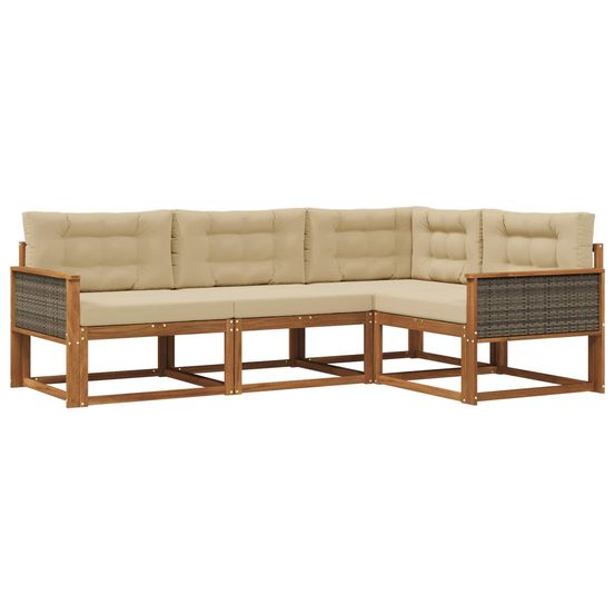 Ensemble de canapés d'extérieur 4 pc naturel et beige