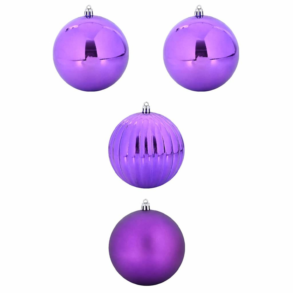 Ensemble de boules de noël 4 pcs lilas plastique