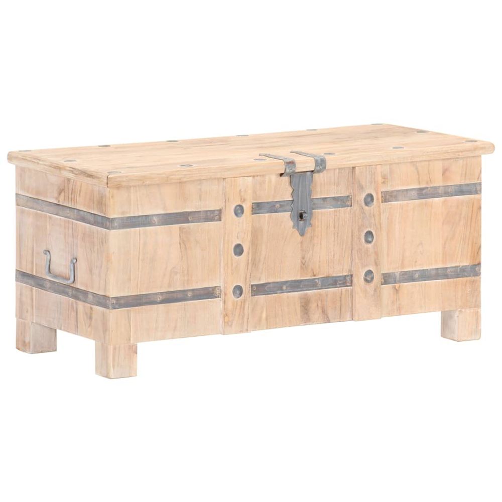 Coffre 90x40x40 cm bois d'acacia solide