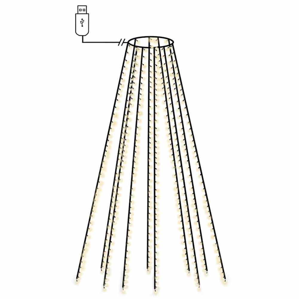 Guirlande lumineuse avec 500 led blanc froid 500 cm int/ext