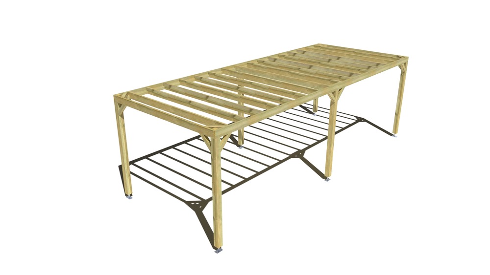 Pergola bois • 8m x 3m • indépendante • sens profondeur • livraison comprise