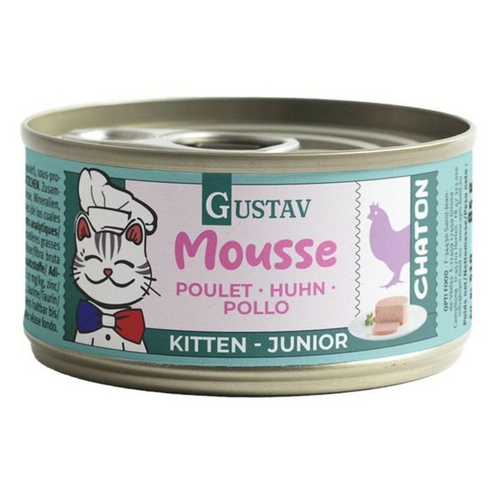 Mousse pour chat junior au poulet gustav - 85 g