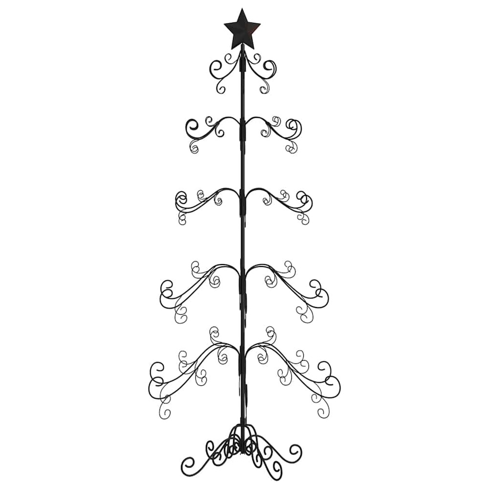 Arbre de noël en métal pour décoration noir 150 cm
