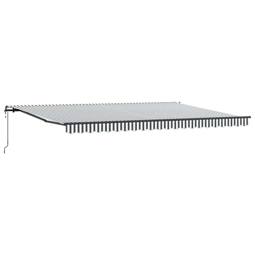 Auvent rétractable automatique anthracite et blanc 500x300 cm