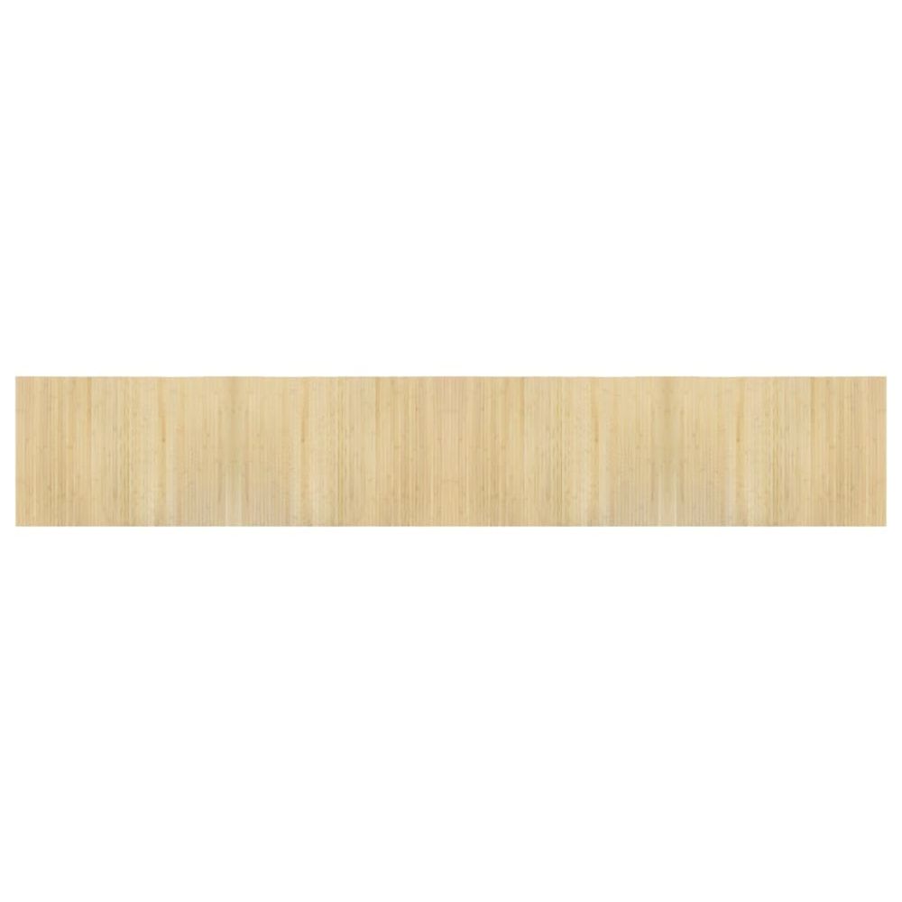 Tapis rectangulaire naturel clair 70x400 cm bambou