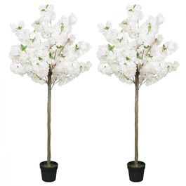 Cerisier Japonais Artificiel 180 Cm – Sakura Fleuri Ultra-Réaliste Avec Pot Ciment, Arbre Artificiel Extérieur/Intérieur Pour Jardin, Balcon, Salon, Mariage