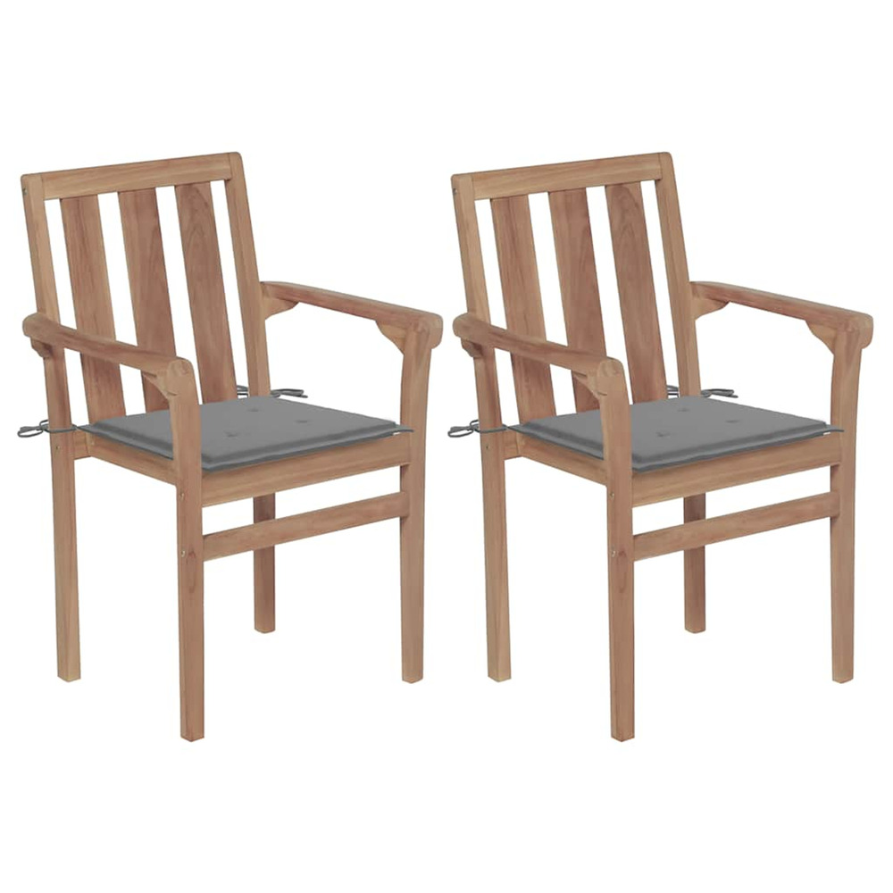 Chaises de jardin 2 pcs avec coussins