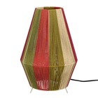 Mica decorations lampe de table mascaro - 26x26x38 cm - jute - marron