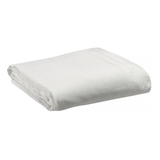 Drap housse stonewashed zeff blanc 160 x 200 x 30 cm