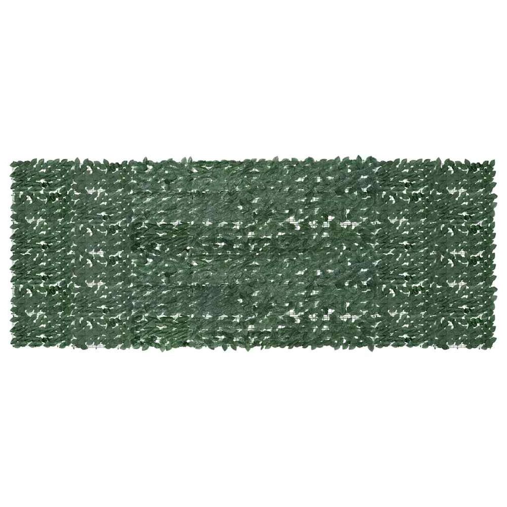 Écran de balcon avec feuilles vert foncé 400x150 cm