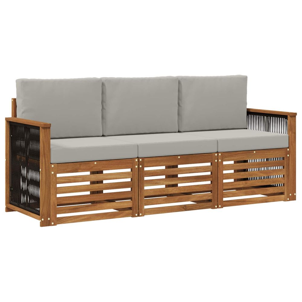 Ensembles de canapés 3 pc bois d'acacia massif